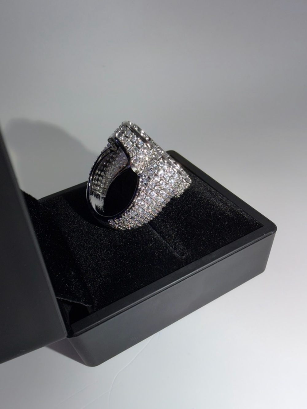 Iced Cross Statement Ring - Picture 6 of 9